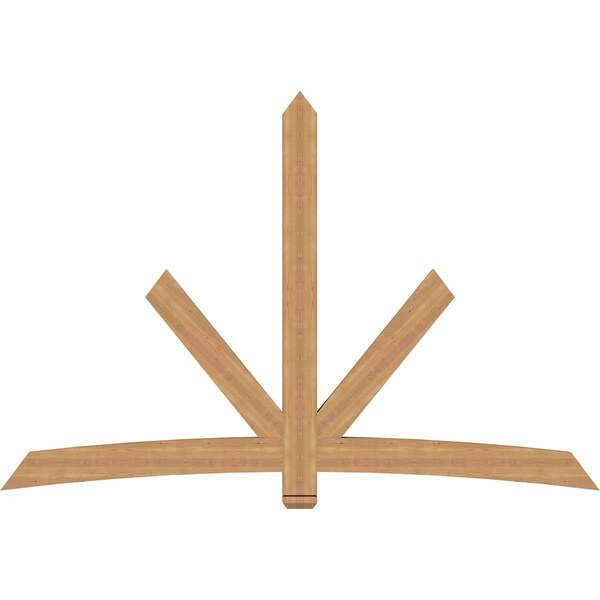 Ekena Millwork Alberta Smooth Timber Gable Bracket, Western Red Cedar, 96"W x 64"H x 3 1/2"D x 5 1/2"F, 16/12 Pitch GBW096X64X0406ALB00SWR - main